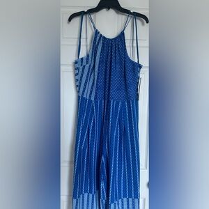 Cynthia Steffe NWT Printed Strappy Lined Wide Leg Alicia Jumpsuit Size 12